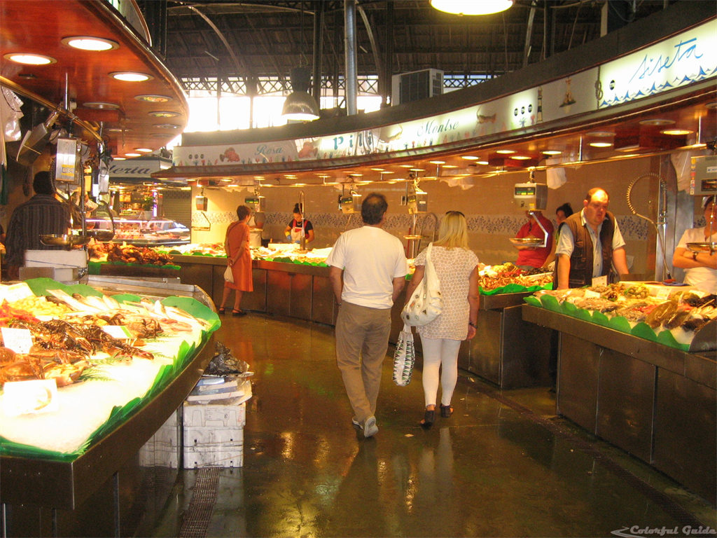 La Boqueria market Barcelona seafood