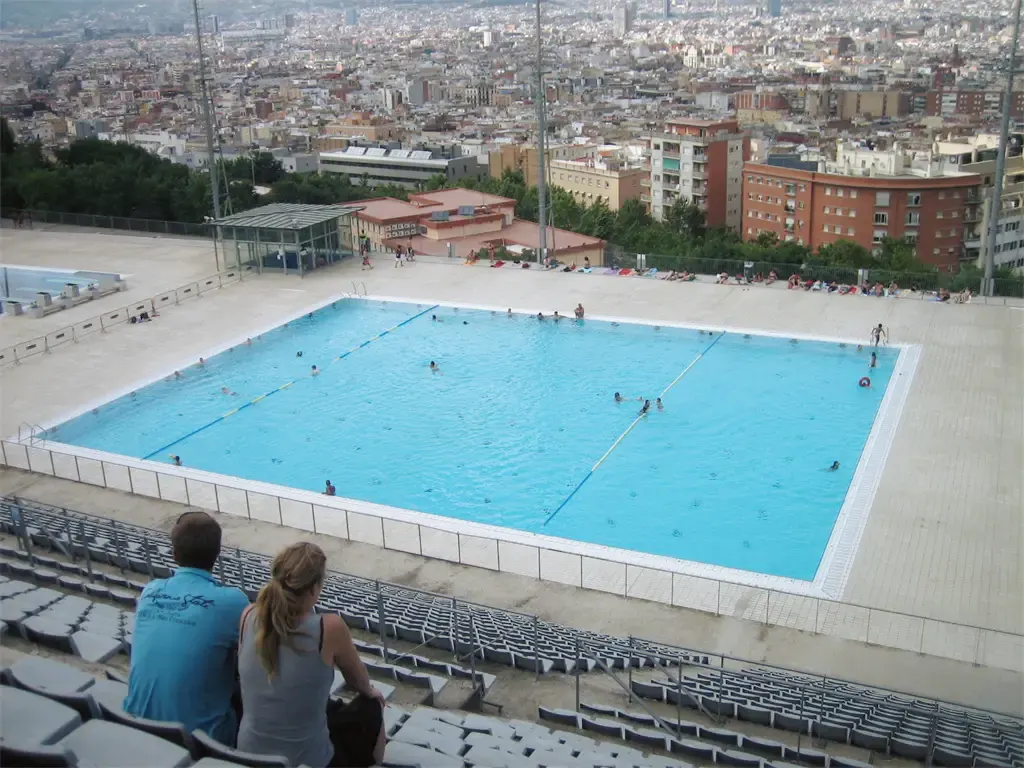 Barcelona Montjuic municipal pool Spain